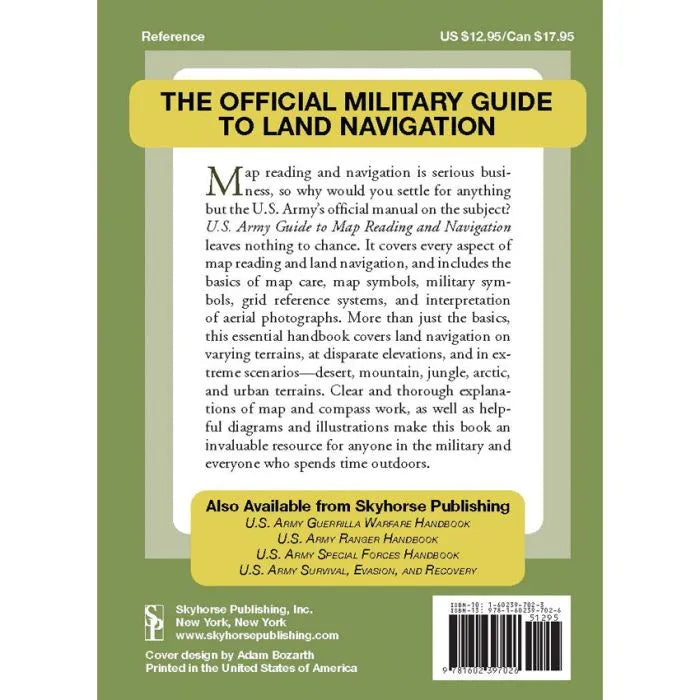 US Army Guide to Map Reading and Navigation book blurb