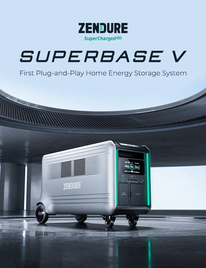 Zendure SuperBase V Power Station V6400 plug and play poster