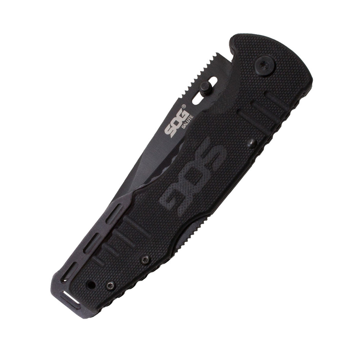 SOG Salute Tactical Folding Knife - Black Oxide
