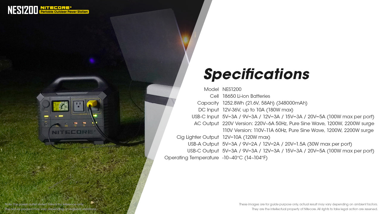 Nitecore NES1200 Lithium Solar Generator