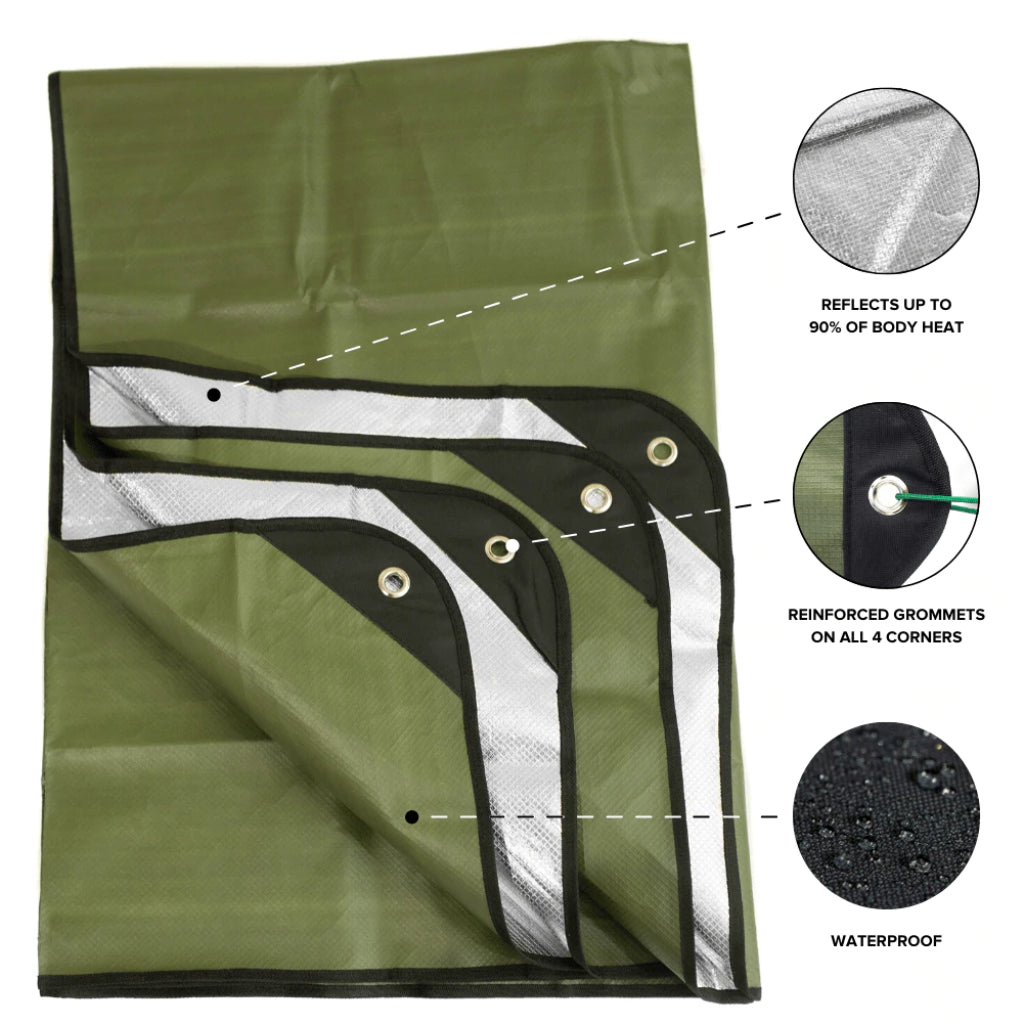 Arcturus Heavy Duty Survival Blanket | 5x7 ft All-Weather Emergency Tarp