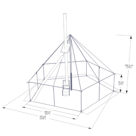 Esker Arctic Fox 10'x10' Winter Hot Tent Dimensions