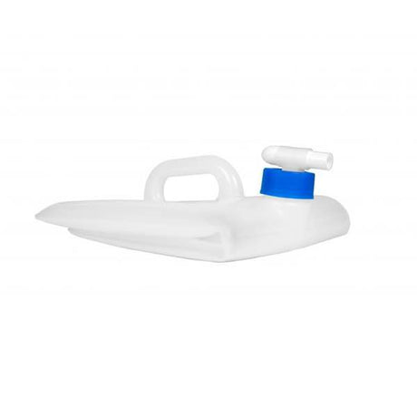 Collapsible water cube container for easy storage when out camping and rving.