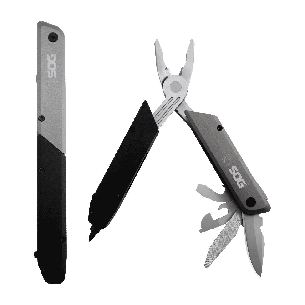 SOG Baton Q4 Multi-Tool | 10 tools + 12pc Hex Bit Kit. (ID1031-CP)