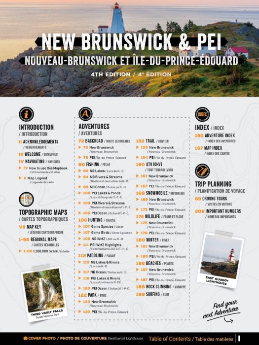 New Brunswick & PEI Backroad Mapbook 4th Edition | BRMB