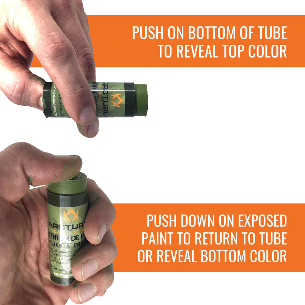 Camo face paint application instructions