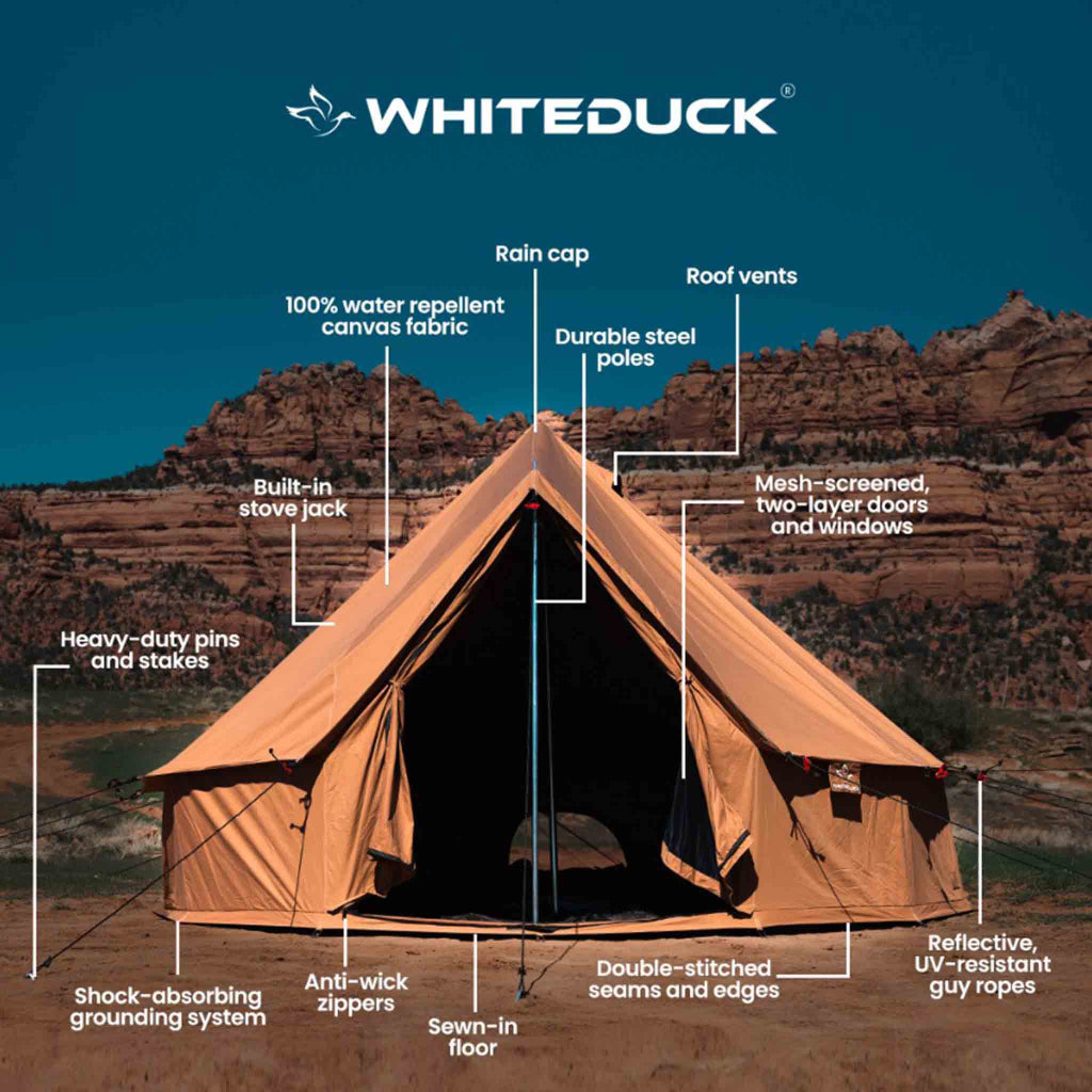 White Duck 10' Regatta Bell Tent | Water Repellent | Olive — Canadian  Preparedness