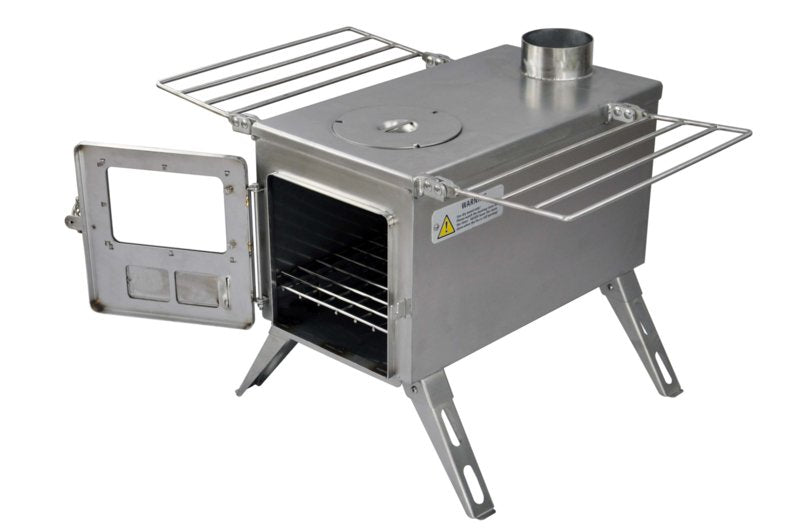 Winnerwell Nomad (NON-VIEW) 1G Large Wood Stove with door open