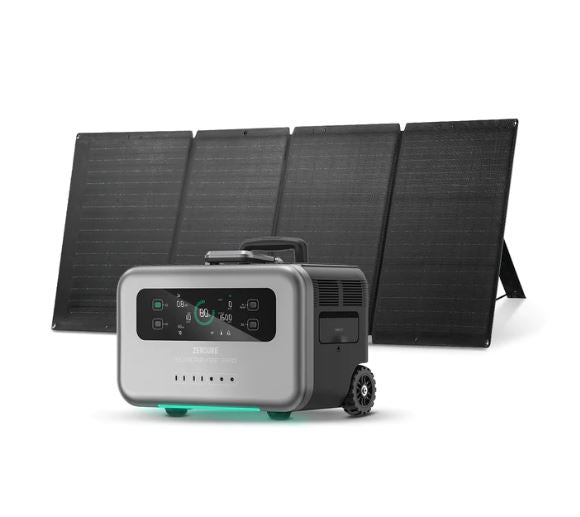 Zendure SuperBase Pro 2000 Portable Power Station with solar panel
