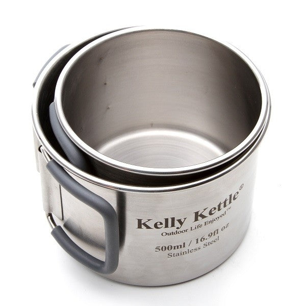 Kelly Kettle 2 Camping Cups- Stainless Steel