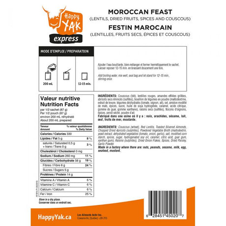 Freeze Dried Moroccan Feast