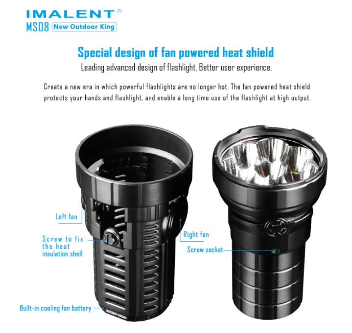IMALENT MS08 34,000 Lumen Rechargeable Flashlight