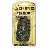 Survival Kit with Knife Blade, Paracord & Fishing Hooks