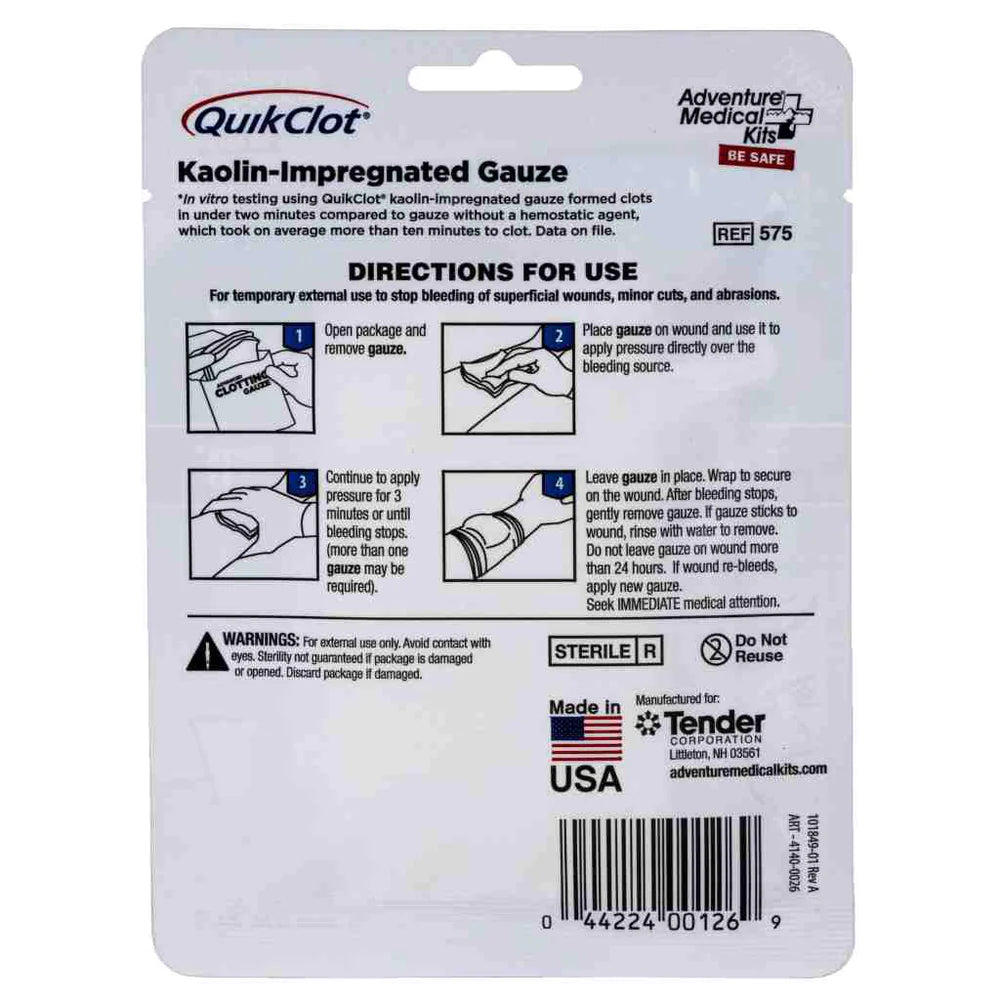 QuikClot Gauze 3" x 4' | Adventure Medical Kits