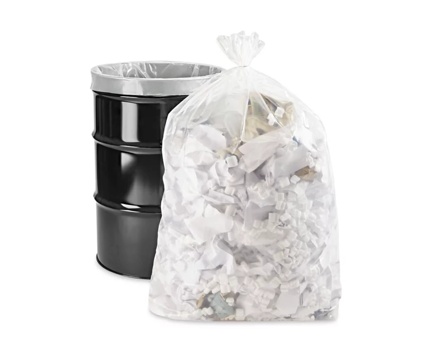 Heavy Duty 55-65 Gallon, 6 Mil, Clear Bag - Singles