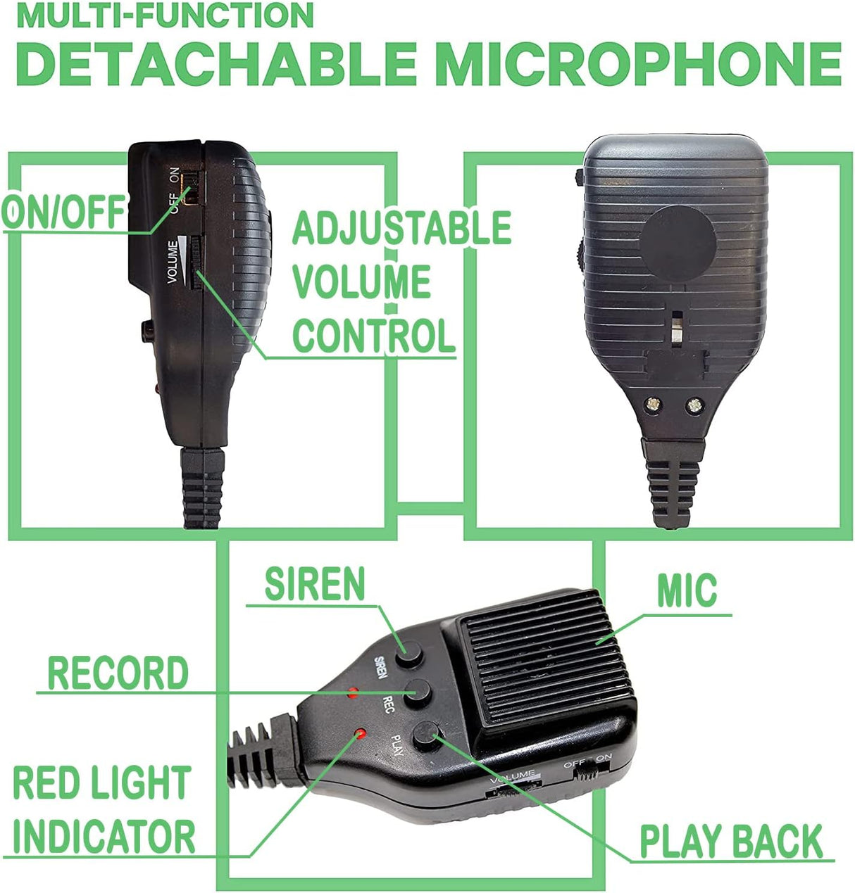 UZI 50-Watt Megaphone with Siren