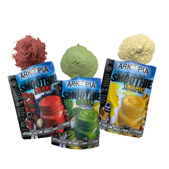 [24 PACKS] Arkopia Freeze Dried Smoothies- 8 oz | 25 Year Shelf Life