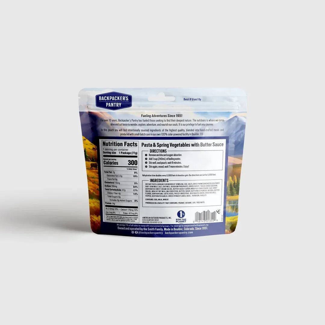 Freeze Dried Pasta & Spring Vegetables