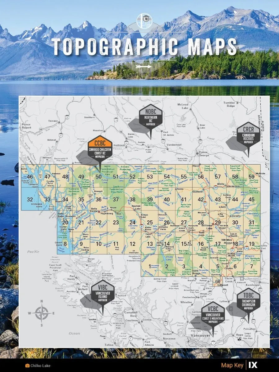 Detailed Adventure Maps for Preppers – Cariboo Chilcotin Coast Mapbook