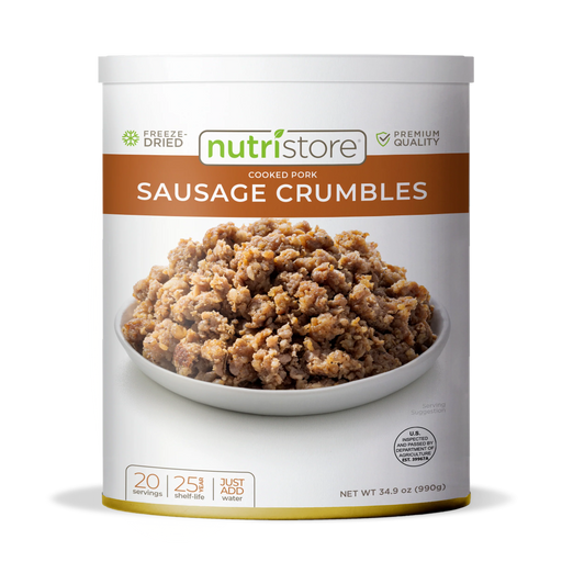 Nutristore Freeze Dried Sausage Crumbles #10 Can