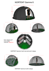 NorTent Gamme 6 - Winter Hot Tent for 6 People- PolyCotton Heavy