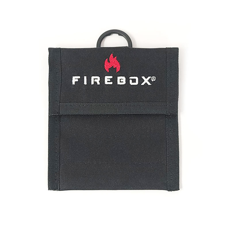 Firebox 3 inch Case for Nano stoves with the Firebox logo on the front flap, a red flame appears above the text.