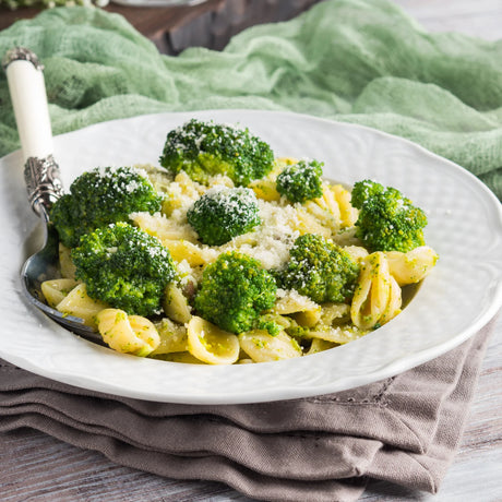 Nutristore Freeze Dried Broccoli served on top of pasta