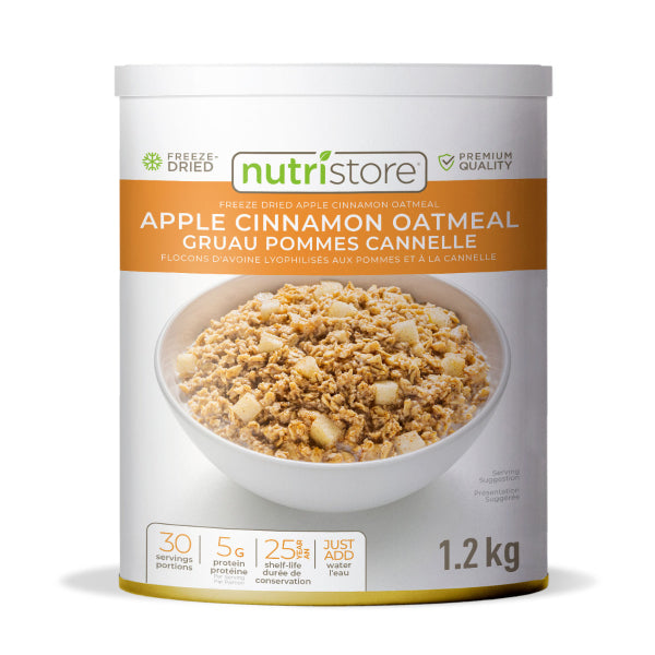 Nutristore Freeze Dried Apple Cinnamon Oatmeal #10 Can