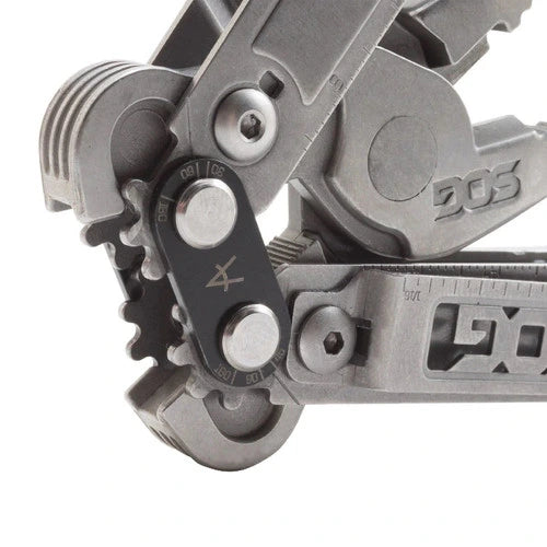 Close-up of SOG PowerAccess multi-tool pliers with Compound Leverage