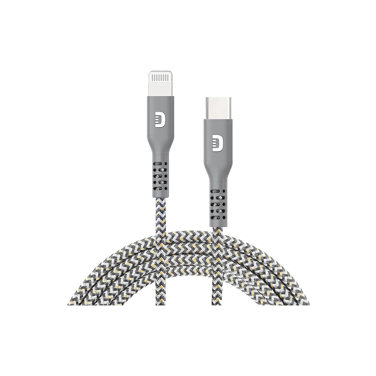 Gray Zendure SuperCord USB-C to Lightning Cable Heads