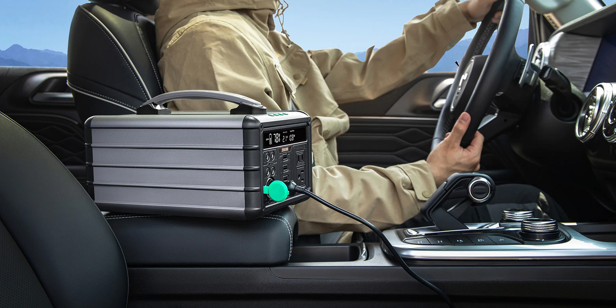 Zendure SuperBase M 1000 Watt  Portable Power Station in use in car