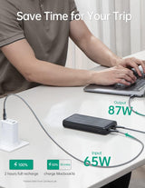 Zendure SuperTank S5 being charged while charging a macbook