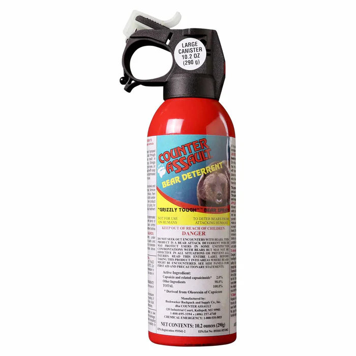 Counter Assault 10.2oz Can of Bear Spray on a whitebackground