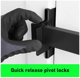 Doorricade quick release pivot locks