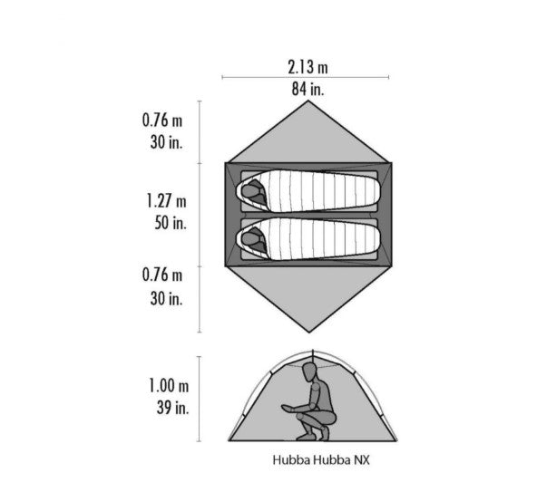 MSR Hubba Hubba NX Lightweight 2 Person Backpacking Tent