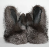 Women’s Indigo Fox Fur Mitts