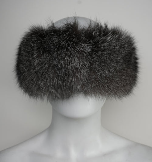 Indigo Fox Fur Headband Women's (Made in Canada)