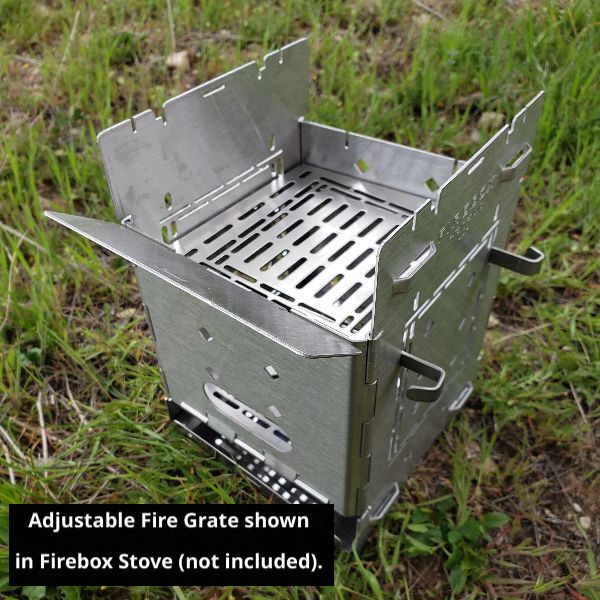 Firebox 5" Titanium Adjustable Fire Grate or Grill for Nano