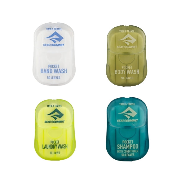 Sea to Summit Trek & Travel Pocket Soap Bundle with shampoo, body wash, hand & laundry wash