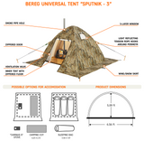 Russian Bear Sputnik Woodstove Tent (3 person)