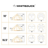 White Duck 13' Regatta Bell Tent | Fire Water Repellent | Beige