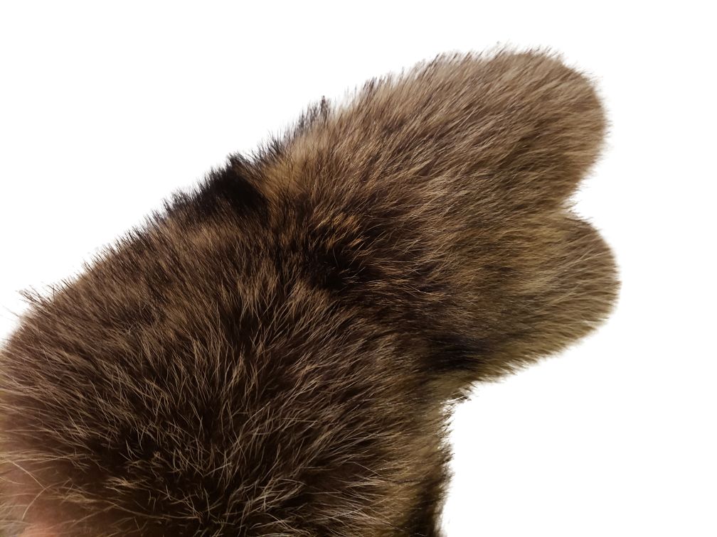 Men's Raccoons Fur Mitts (Made in Canada)