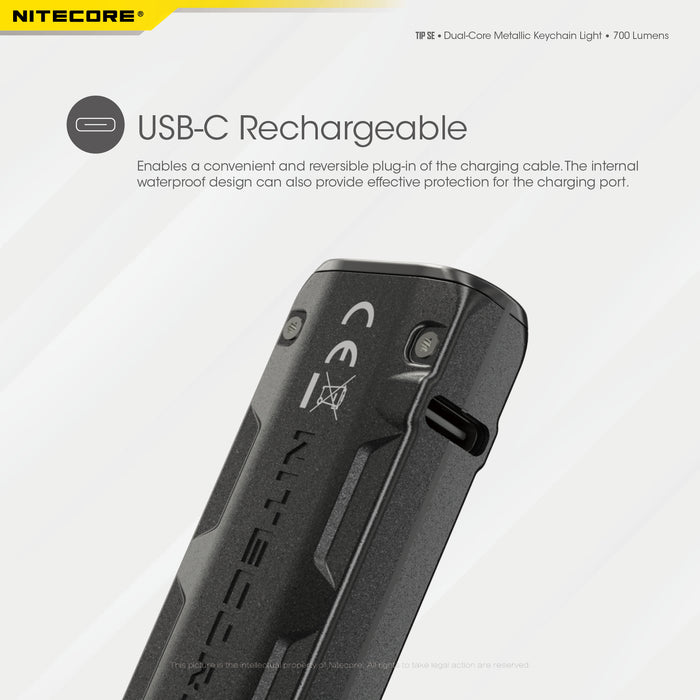 Nitecore TIP SE Dual-Core Metallic Keychain light