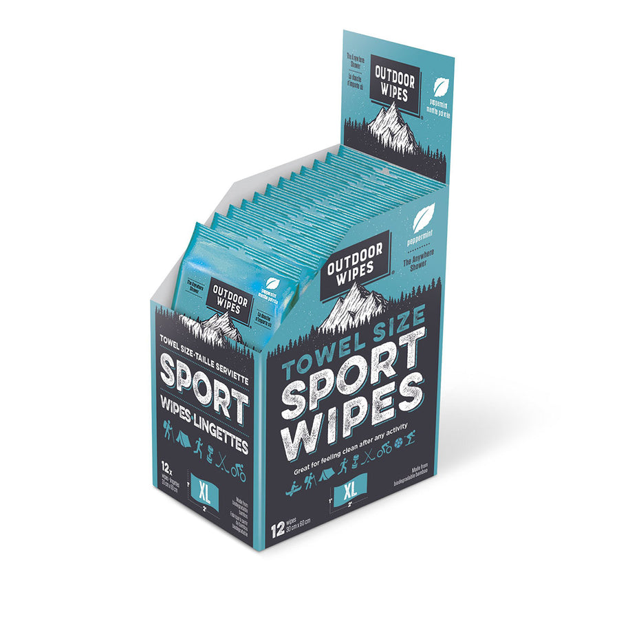 Outdoor Sport Wipes – XL & XXL Biodegradable Body Wipes