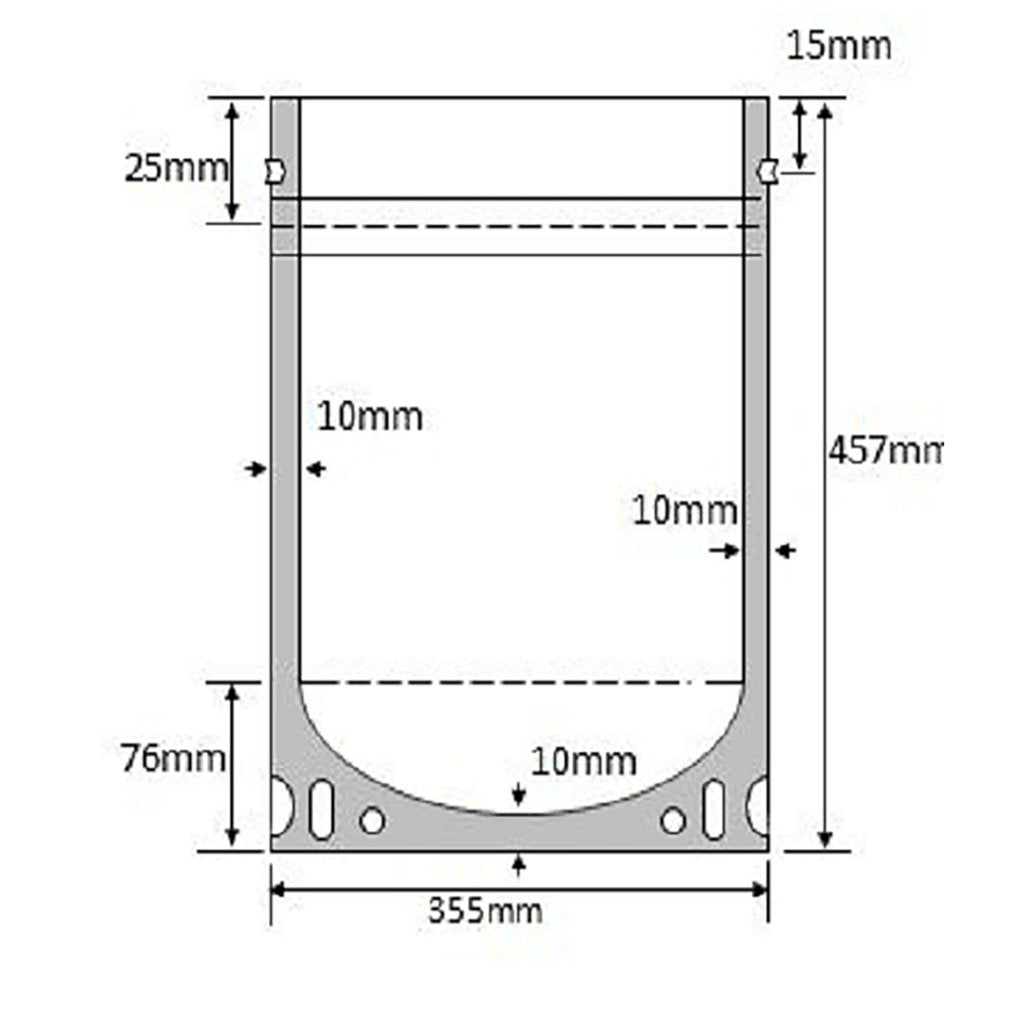 50 X 2 Gallon Ziplock Mylar Bags (5 mil Thickness)