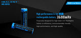 3600mAh 18650 High performance Li-on rechargeable battery | Imalent