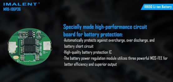 3600mAh 18650 High performance Li-on rechargeable battery | Imalent