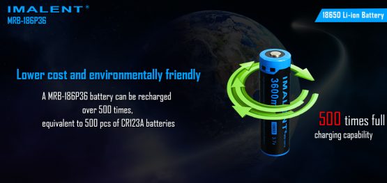 3600mAh 18650 High performance Li-on rechargeable battery | Imalent