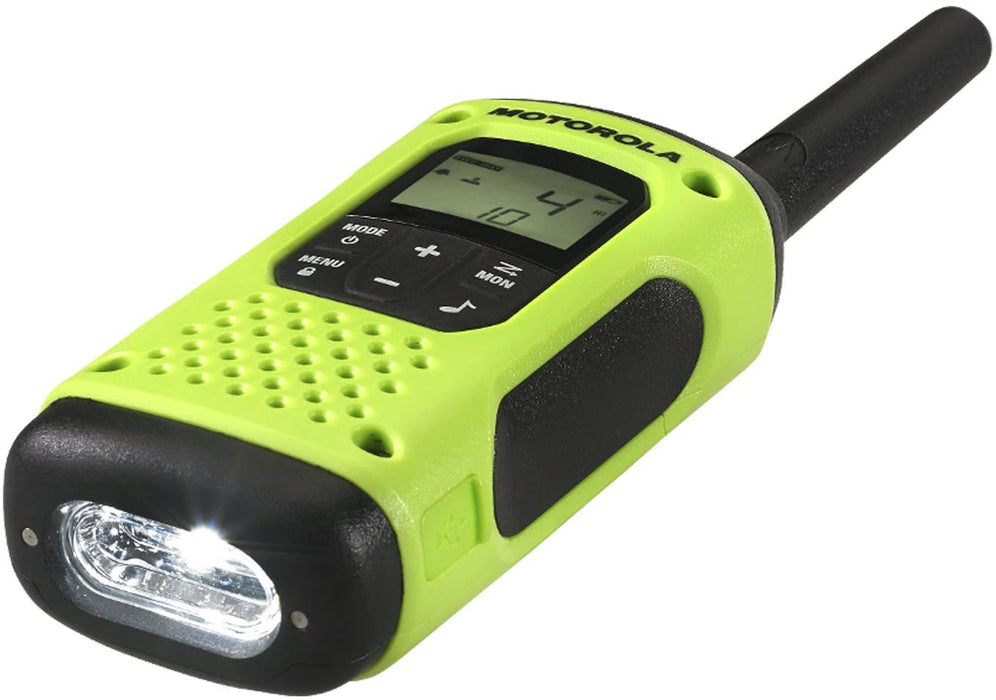 The LED flashlight of the Motorola Talkabout T600 Two way Radio. 