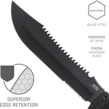 SOG Jungle Primitive Machete | Partially Serrated + Nylon Sheath (F03TN-CP)